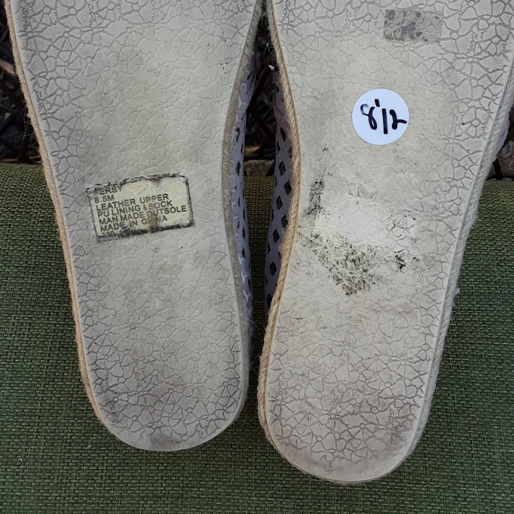STEVE MADDEN Persy Perforated Espadrille Loafers Size 8.5.
